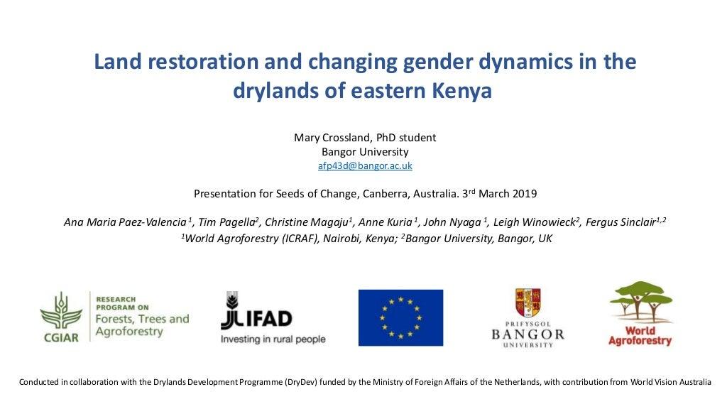 Land restoration and changing gender dynamics in the drylands of eastern Kenya