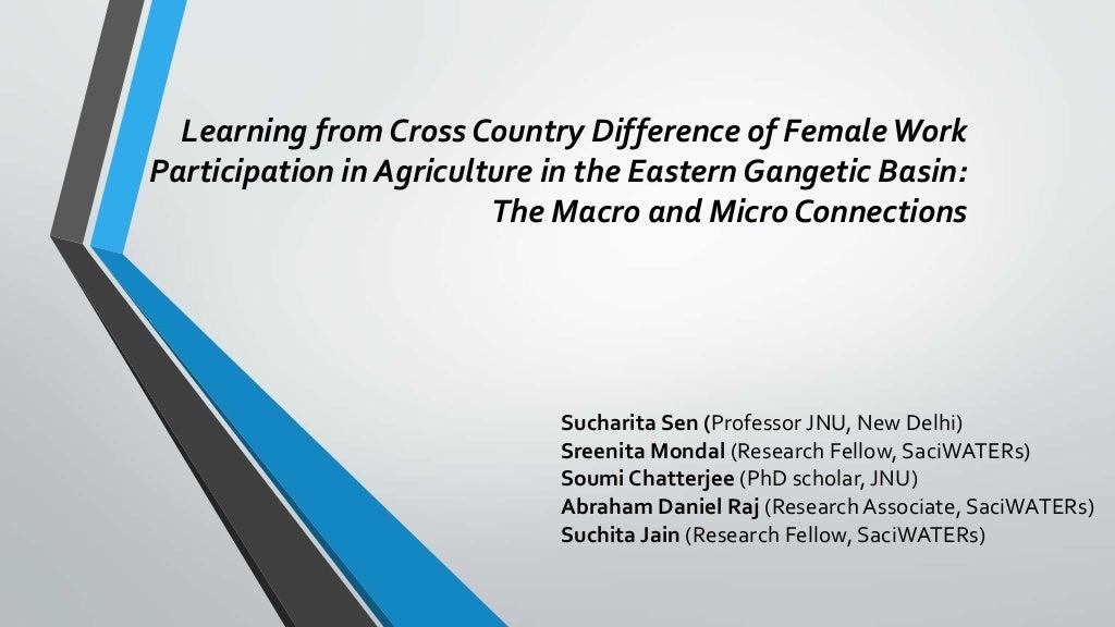 Learning from cross country difference of female work participation in agriculture in the Eastern Gangetic Basin: The macro and micro connections