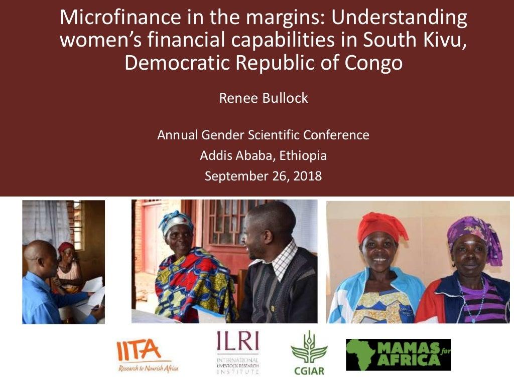 Microfinance in the margins: understanding women's financial capabilities in South Kivu, Democratic Republic of Congo