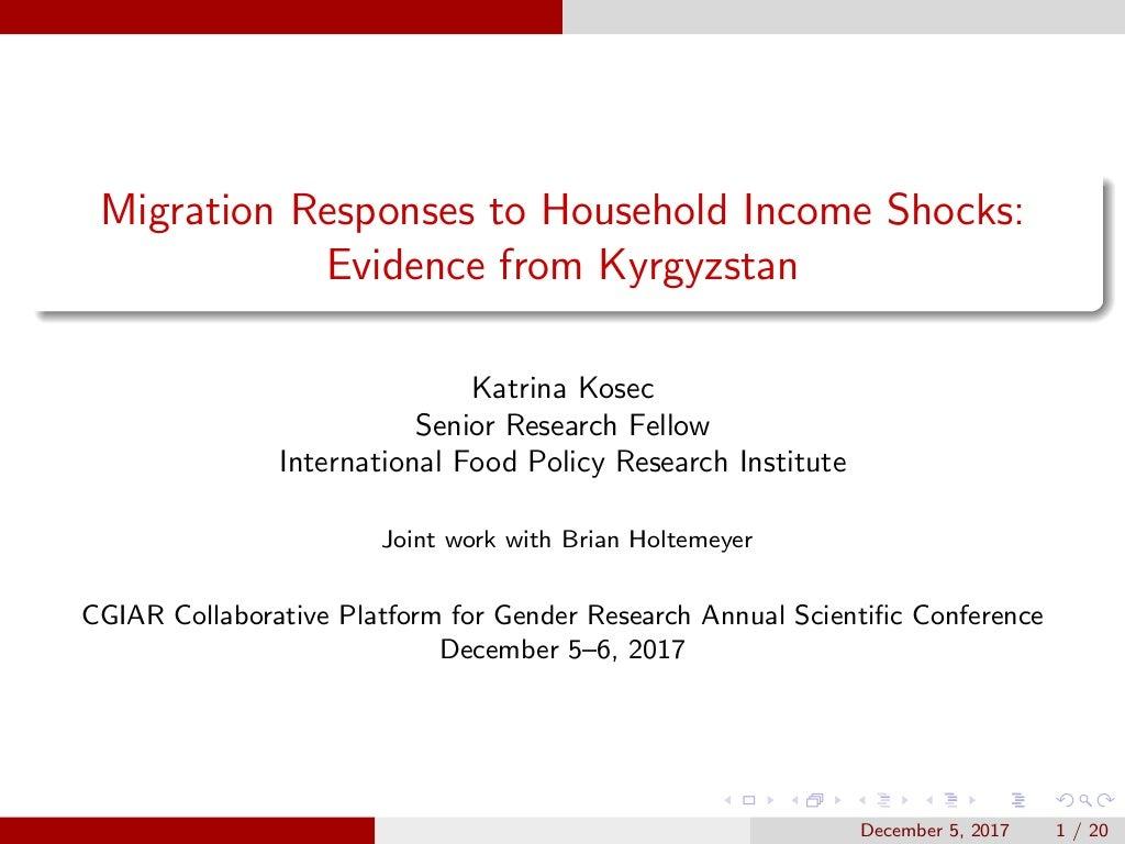 Migration responses to household income shocks: evidence from Kyrgyzstan