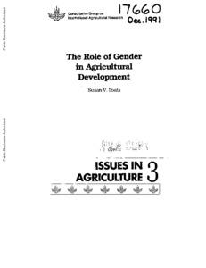The role of gender in agricultural development