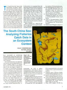 The South China Sea: analyzing fisheries catch data in an ecosystem context