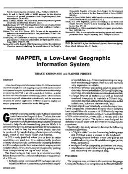 MAPPER, a low-level geographic information system