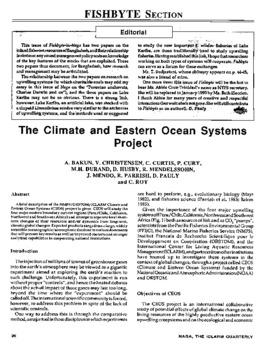 The climate and eastern ocean systems project