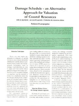 Damage schedule: an alternative approach for evaluation of coastal resources