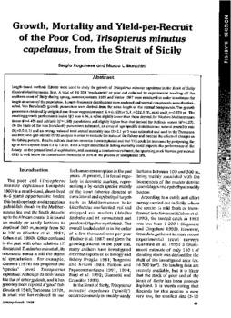 Growth, mortality and yield-per-recruit of the poor cod, Trisopterus minutus capelanus, from the Strait of Sicily