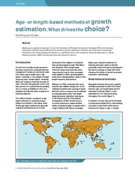 Age- or length-based methods of growth estimation. What drives the choice?