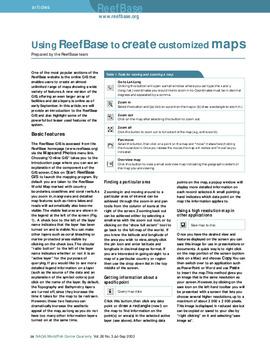 Using ReefBase to create customized maps