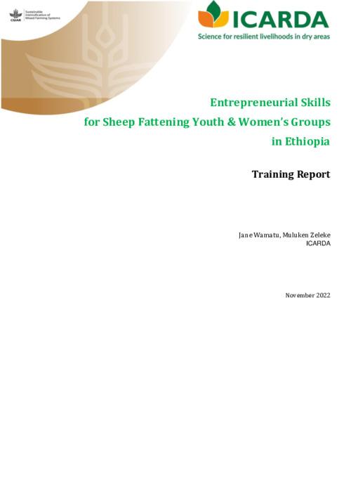 Entrepreneurial Skills for Sheep Fattening Youth & Women’s Groups in Ethiopia