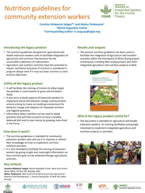 Nutrition guidelines for community extension workers