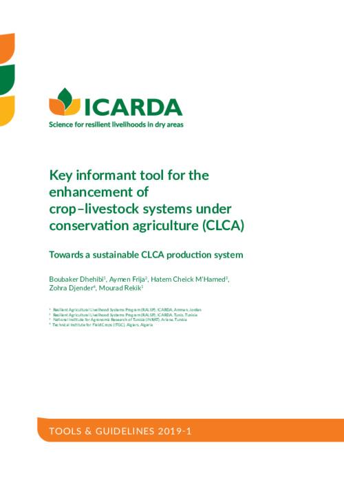 Key informant tool for the enhancement of crop–livestock systems under conservation agriculture (CLCA): Towards a sustainable CLCA production system