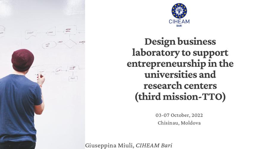 SKiM - Design business laboratory to support entrepreneurship in the universities and research centers (third mission-TTO)