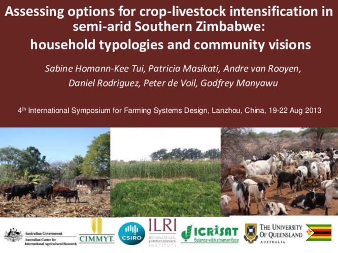 Assessing options for crop-livestock intensification in semi-arid Southern Zimbabwe: household typologies and community visions