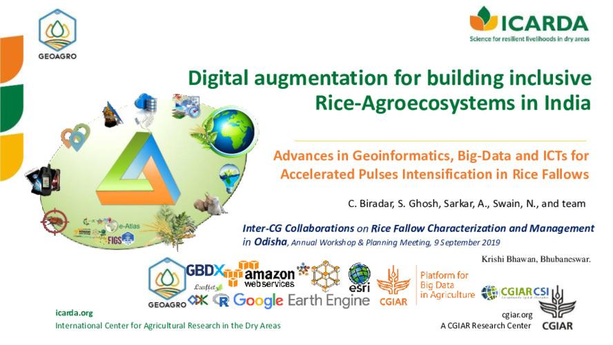 Digital Augmentation for Building Inclusive Rice-Agroecosystems in India