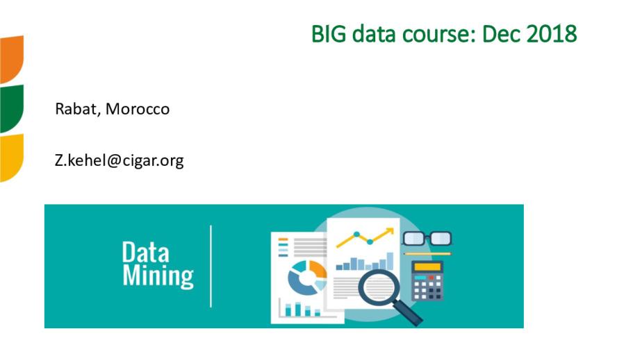 Data Mining and Data Process in GRS and BCI Program of ICARDA