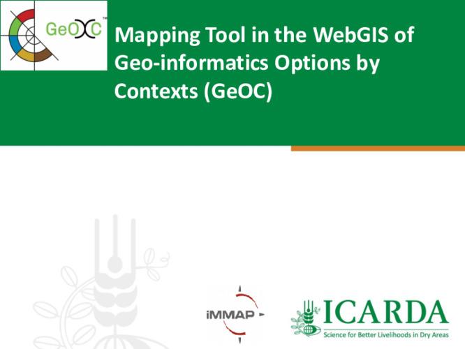 Mapping Tool in the WebGIS of Geo-informatics Options by Contexts (GeOC)