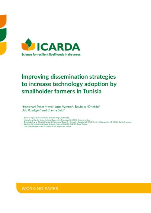 Improving dissemination strategies to increase technology adoption by smallholder farmers in Tunisia