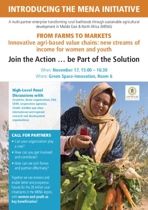 Introducing the MENA Initiative: A multi-partner enterprise transforming rural livelihoods through sustainable agricultural development in Middle East & North Africa (MENA)