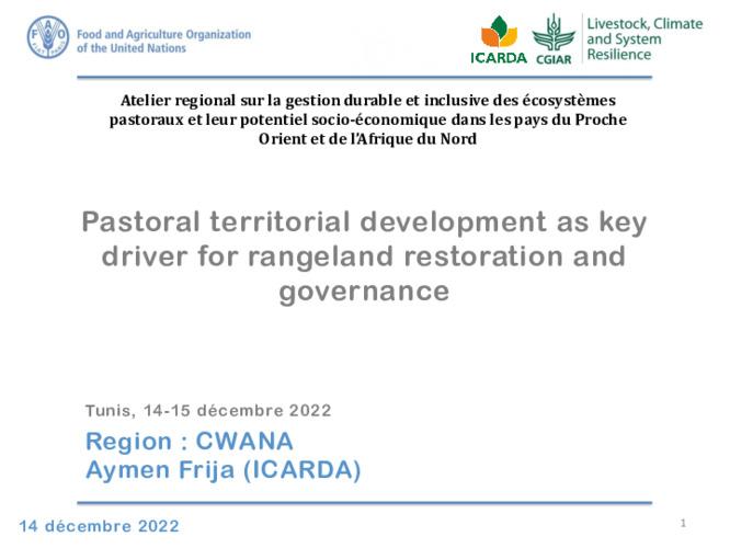 Pastoral territorial development as key driver for rangeland restoration and governance