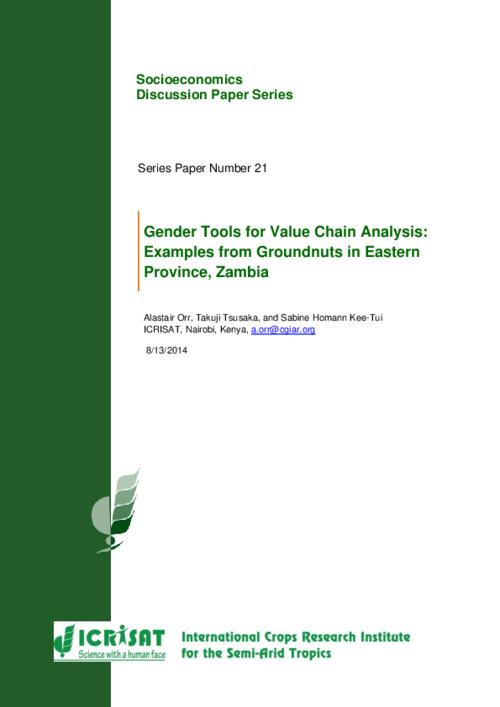 Gender Tools for Value Chain Analysis: Examples from Groundnuts in Eastern Province, Zambia