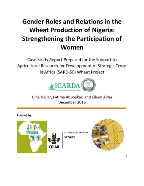 Gender Roles and Relations in the Wheat Production of Nigeria: Strengthening the Participation of Women
