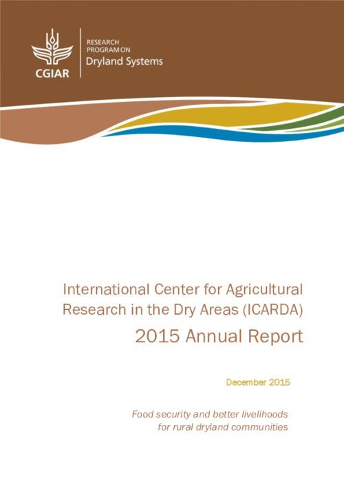 CRP Dryland Systems - ICARDA - 2015 Technical and Financial Report - Final