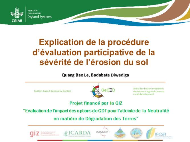 Results of Participatory grid-based erosion transferred to GIS (French version)