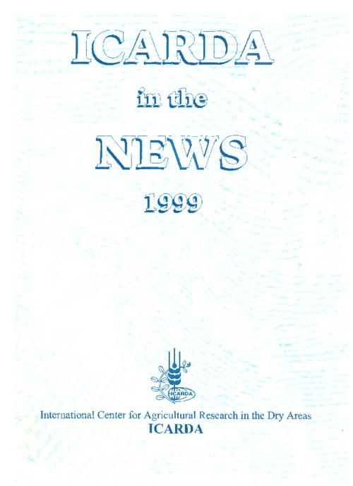 ICARDA in the News 1999