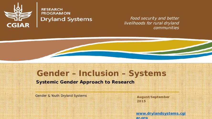 Gender & Systems Presentation, Part 2