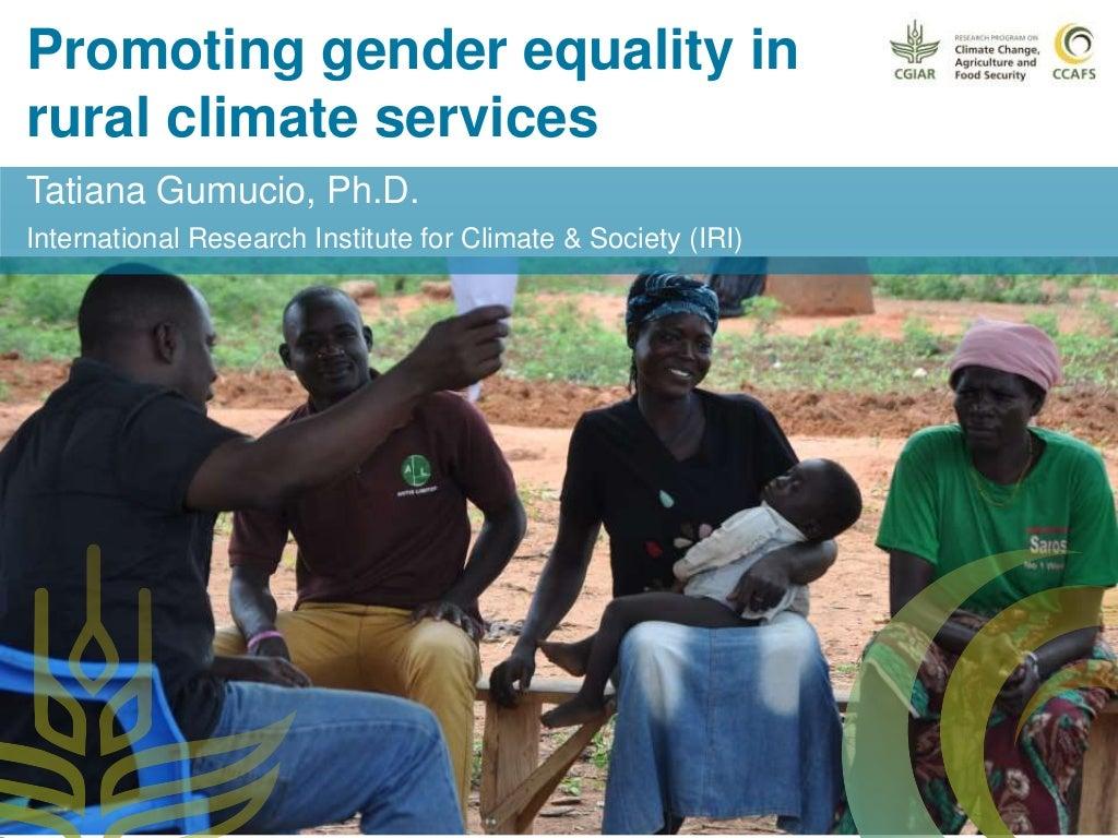 Promoting gender equality in rural climate services