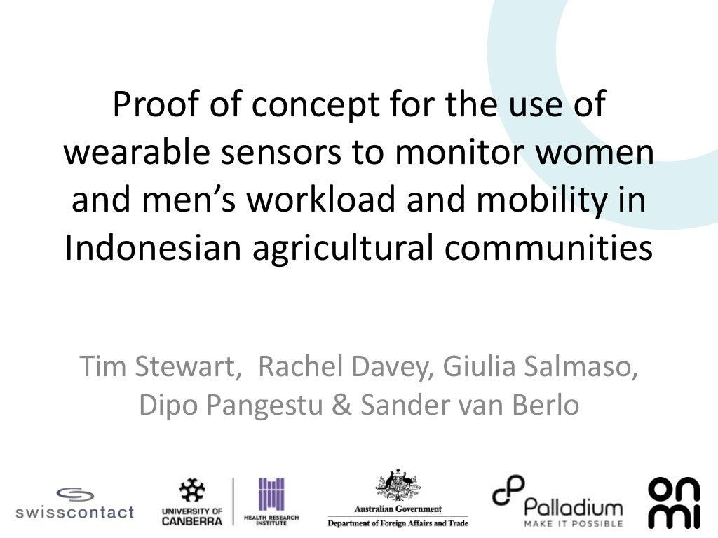 Proof of concept for the use of wearable sensors to monitor women and men's workload and mobility in Indonesian agricultural communities