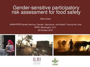Gender-sensitive participatory risk assessment for food safety