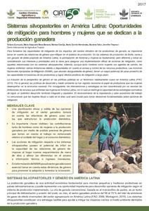 Sistemas silvopastoriles en América Latina: Oportunidades de mitigación para hombres y mujeres que se dedican a la producción ganadera