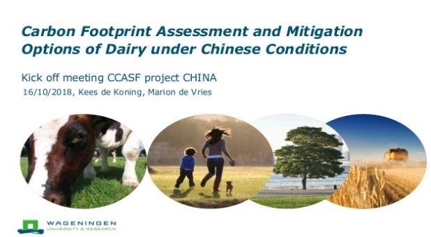 Carbon footprint assessment and mitigation options of dairy under Chinese conditions