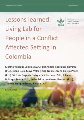 Lessons learned: Living Lab for People in a conflict affected setting in Colombia