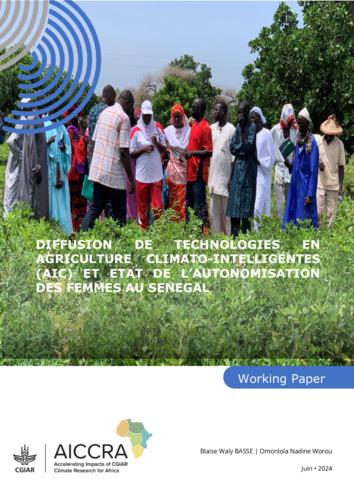 Diffusion de technologies en agriculture  climato-intelligentes (AIC) et état de l’autonomisation des femmes au Sénégal