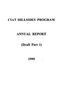 CIAT Hillsides Program Annual report draft part 1-1995