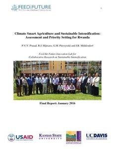 Climate Smart Agriculture and Sustainable Intensification: Assessment and priority setting for Rwanda