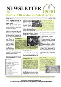 Newsletter for Central & West Asia and North Africa: No. 18, October 1998