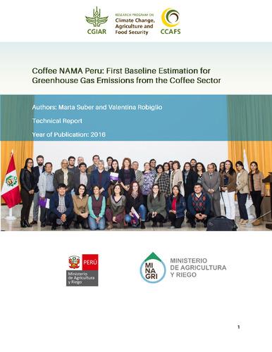 NAMA Café Perú: Primera estimación de línea de base de emisiones de gases de efecto invernadero del sector