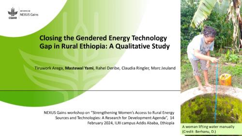 Closing the gendered energy technology gap in rural Ethiopia: A qualitative study