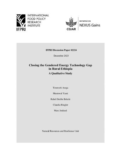 Closing the gendered energy technology gap in rural Ethiopia: A qualitative study