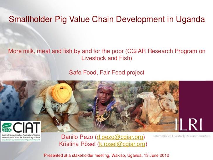 Smallholder pig value chain development in Uganda