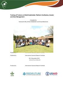 Training of Trainers on multi-stakeholder platform facilitation, gender and data management, ILRI Campus, Addis Ababa, 20–23 November 2019