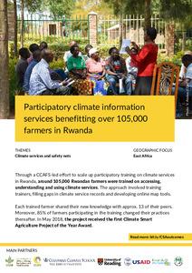 Participatory climate information services benefitting over 105,000 farmers in Rwanda