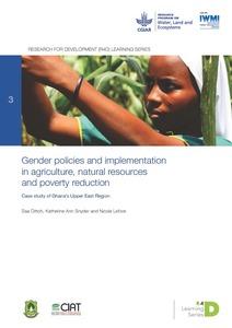 Gender policies and implementation in agriculture, natural resources and poverty reduction