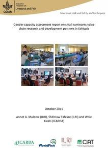 Gender capacity assessment report on small ruminants value chain research and development partners in Ethiopia