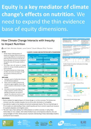 How climate change interacts with inequity to impact nutrition