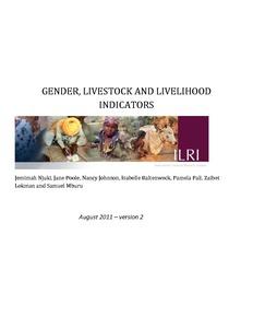Gender, livestock and livelihood indicators. Version 2