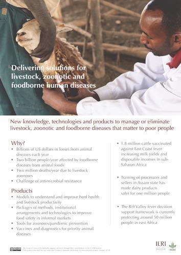 Delivering solutions for livestock, zoonotic and foodborne human diseases